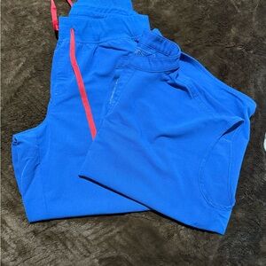 Figs Women's Blue and Red Scrub Pants